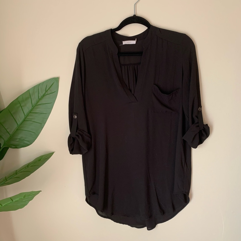 Lulus brand Lush | black blouse